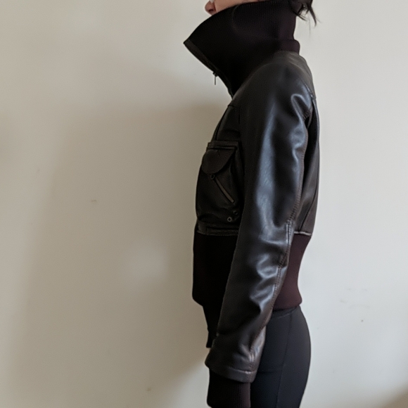 Danier Genuine Leather Brown Coat - Picture 5 of 8